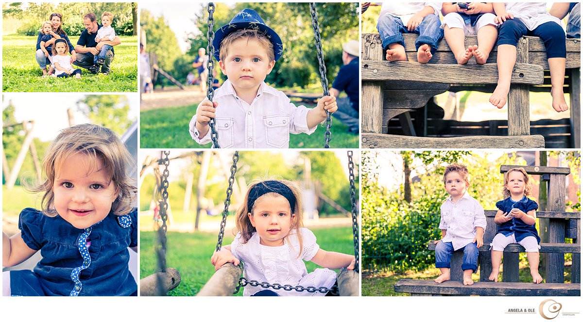 Familie mit drei Kindern